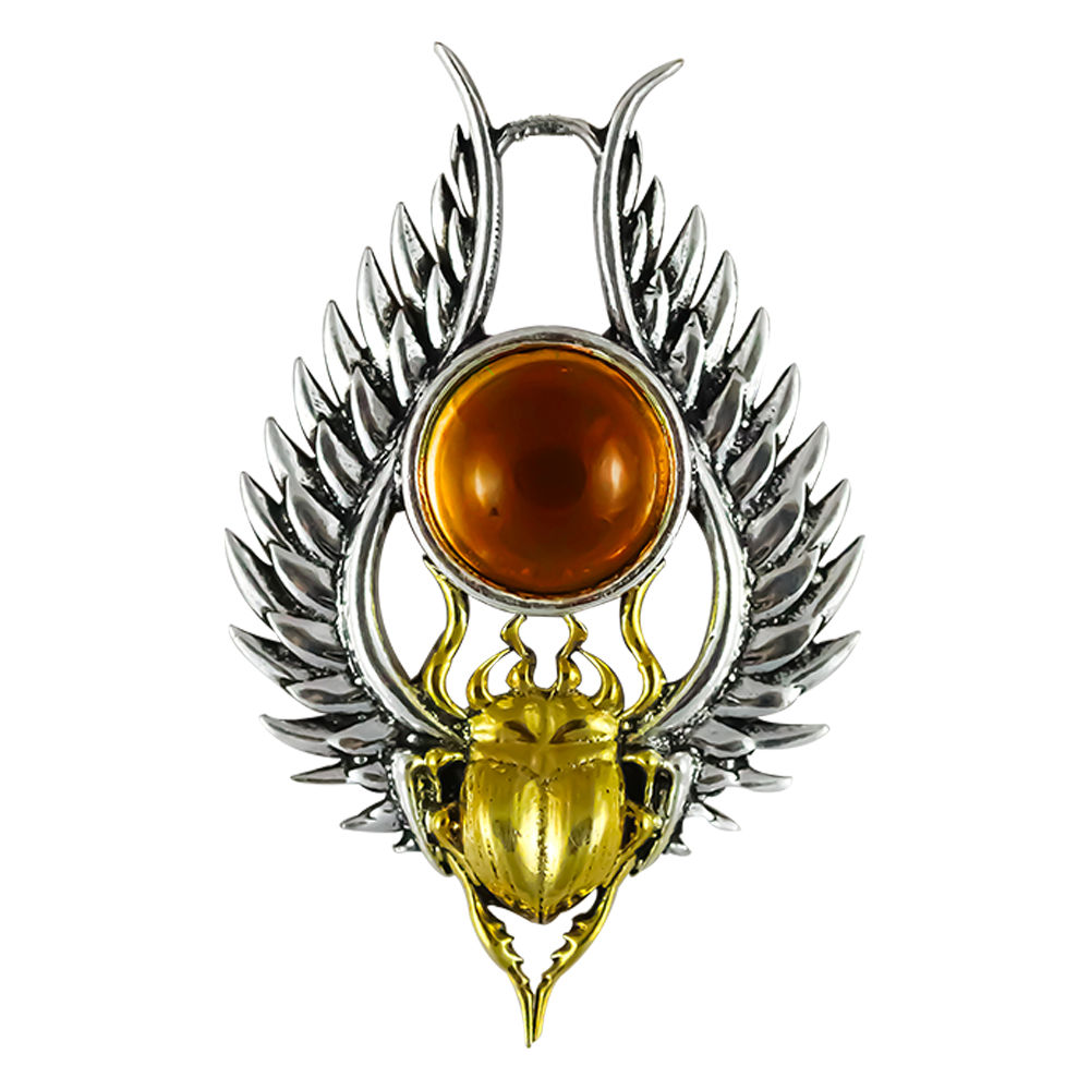Khepri Beetle (WF12) Pendant Charm Necklace