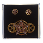 Penta Merida (ENS7) Steampunk Brooch and Earrings Gift Set