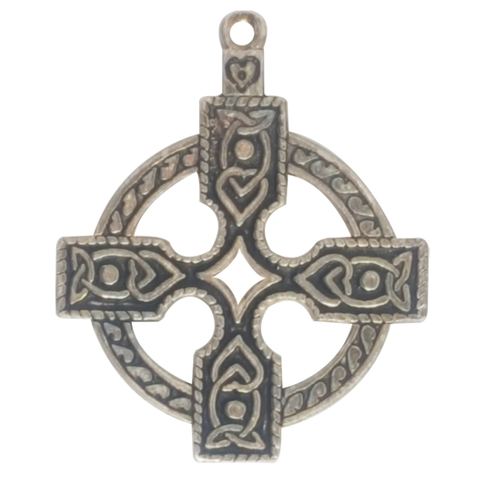Wheel-Headed Celtic Cross (L12) Charm Amulet